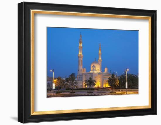 Dubai Jumeirah Mosque at Night, Dubai, United Arab Emirates, Middle East-Neale Clark-Framed Photographic Print