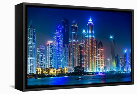 Dubai Marina Cityscape, Uae-bloodua-Framed Premier Image Canvas