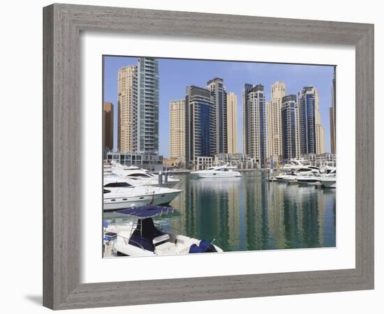 Dubai Marina, Dubai, United Arab Emirates, Middle East-Amanda Hall-Framed Photographic Print