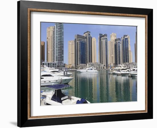 Dubai Marina, Dubai, United Arab Emirates, Middle East-Amanda Hall-Framed Photographic Print