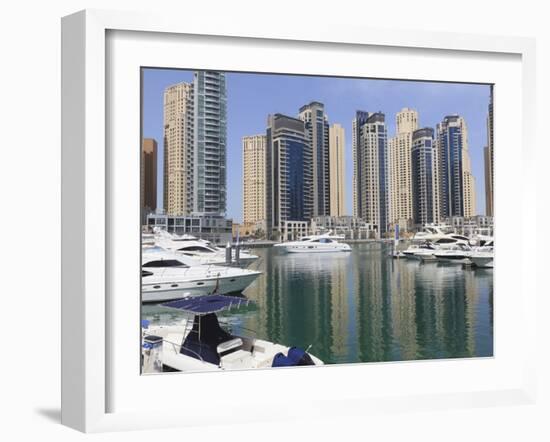 Dubai Marina, Dubai, United Arab Emirates, Middle East-Amanda Hall-Framed Photographic Print