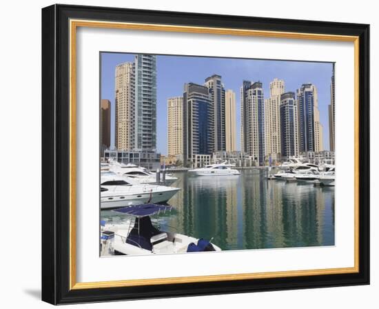 Dubai Marina, Dubai, United Arab Emirates, Middle East-Amanda Hall-Framed Photographic Print