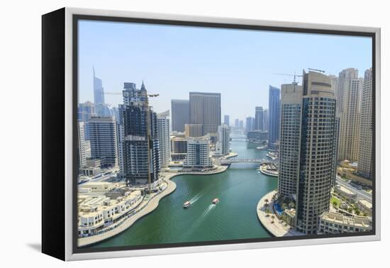 Dubai Marina, Dubai, United Arab Emirates, Middle East-Amanda Hall-Framed Premier Image Canvas