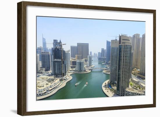 Dubai Marina, Dubai, United Arab Emirates, Middle East-Amanda Hall-Framed Photographic Print