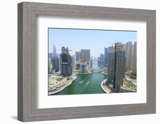 Dubai Marina, Dubai, United Arab Emirates, Middle East-Amanda Hall-Framed Photographic Print