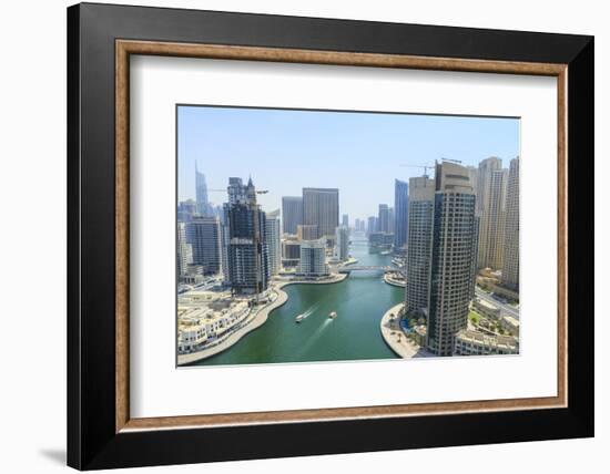 Dubai Marina, Dubai, United Arab Emirates, Middle East-Amanda Hall-Framed Photographic Print