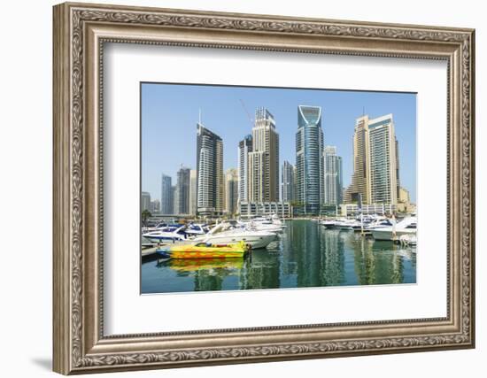 Dubai Marina, Dubai, United Arab Emirates, Middle East-Fraser Hall-Framed Photographic Print