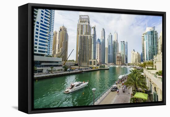 Dubai Marina, Dubai, United Arab Emirates, Middle East-Fraser Hall-Framed Premier Image Canvas