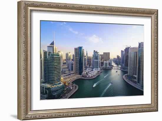 Dubai Marina, Dubai, United Arab Emirates, Middle East-Fraser Hall-Framed Photographic Print