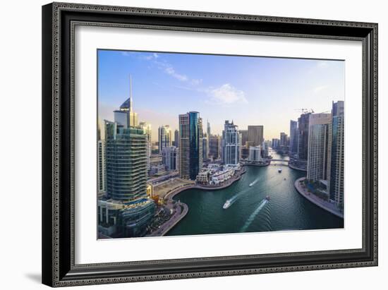 Dubai Marina, Dubai, United Arab Emirates, Middle East-Fraser Hall-Framed Photographic Print