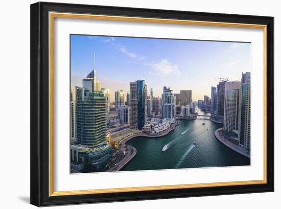 Dubai Marina, Dubai, United Arab Emirates, Middle East-Fraser Hall-Framed Photographic Print