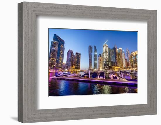 Dubai Marina, Dubai, United Arab Emirates, Middle East-Fraser Hall-Framed Photographic Print