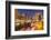 Dubai Marina Skyline and Tourist Boats at Night, Dubai City, United Arab Emirates, Middle East-Neale Clark-Framed Photographic Print