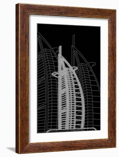 Dubai Night-Cristian Mielu-Framed Art Print