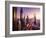 Dubai Skyline in Sunset Time, United Arab Emirates-Iakov Kalinin-Framed Photographic Print