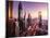 Dubai Skyline in Sunset Time, United Arab Emirates-Iakov Kalinin-Mounted Photographic Print