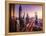 Dubai Skyline in Sunset Time, United Arab Emirates-Iakov Kalinin-Framed Premier Image Canvas