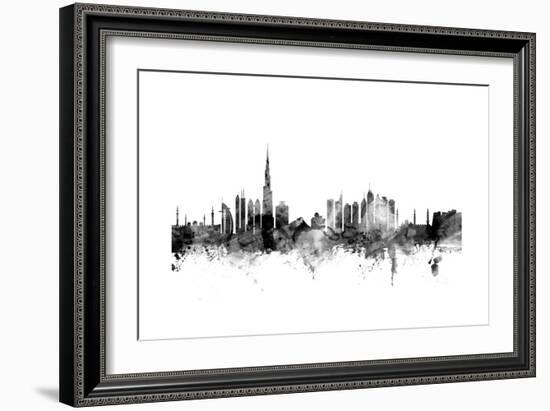 Dubai Skyline-Michael Tompsett-Framed Art Print