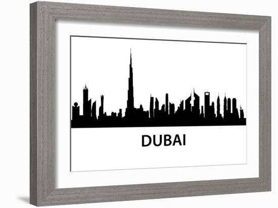 Dubai Skyline-unkreatives-Framed Premium Giclee Print