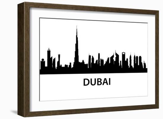 Dubai Skyline-unkreatives-Framed Premium Giclee Print