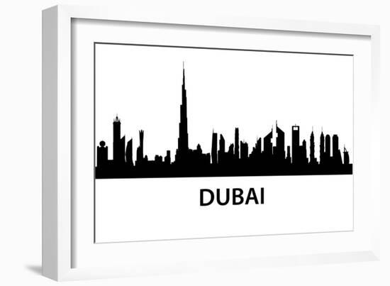 Dubai Skyline-unkreatives-Framed Premium Giclee Print