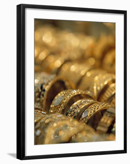 Dubai Souk, Dubai, United Arab Emirates-Walter Bibikow-Framed Photographic Print