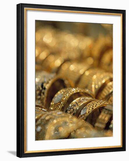 Dubai Souk, Dubai, United Arab Emirates-Walter Bibikow-Framed Photographic Print