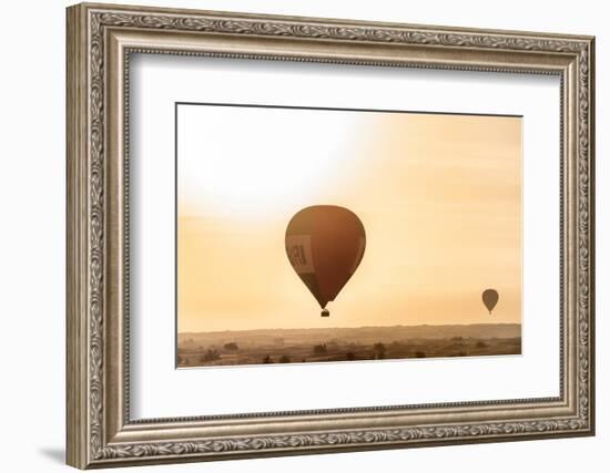 Dubai UAE - Hot Air Balloons Sunrise-Philippe HUGONNARD-Framed Photographic Print