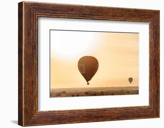 Dubai UAE - Hot Air Balloons Sunrise-Philippe HUGONNARD-Framed Photographic Print