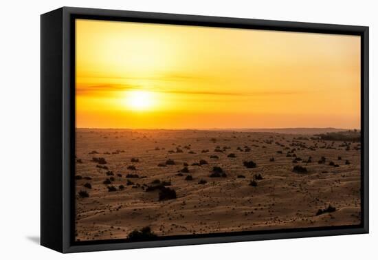 Dubai UAE - Sunset Desert-Philippe HUGONNARD-Framed Premier Image Canvas