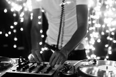 A Cool Male Dj on the Turntables-dubassy-Photographic Print