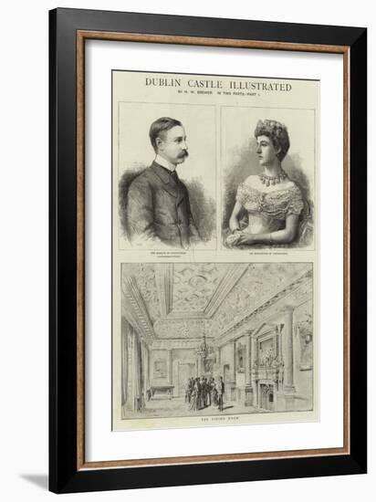 Dublin Castle Illustrated-null-Framed Giclee Print