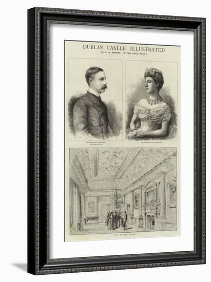 Dublin Castle Illustrated-null-Framed Giclee Print