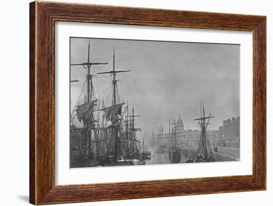 Dublin Docks and the Customs House, 1860S-John Payne Jennings-Framed Giclee Print