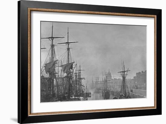 Dublin Docks and the Customs House, 1860S-John Payne Jennings-Framed Giclee Print