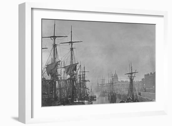 Dublin Docks and the Customs House, 1860S-John Payne Jennings-Framed Giclee Print