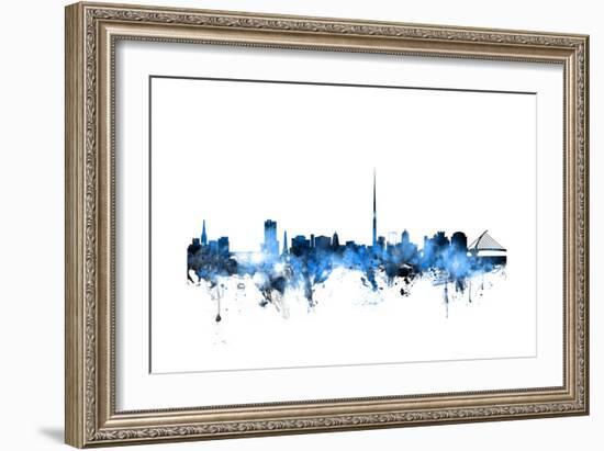 Dublin Ireland Skyline-Michael Tompsett-Framed Art Print