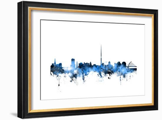 Dublin Ireland Skyline-Michael Tompsett-Framed Art Print
