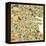 Dublin Map-Jazzberry Blue-Framed Stretched Canvas