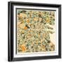 Dublin Map-Jazzberry Blue-Framed Art Print