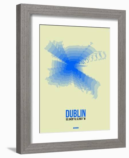 Dublin Radiant Map 1-NaxArt-Framed Art Print