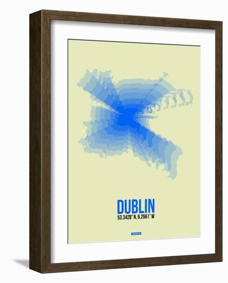 Dublin Radiant Map 1-NaxArt-Framed Art Print