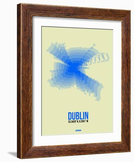 Dublin Radiant Map 1-NaxArt-Framed Art Print