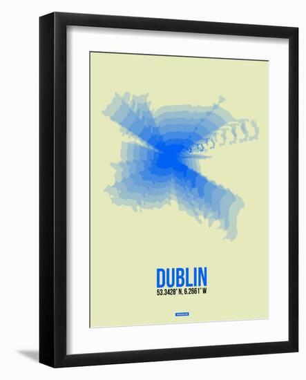 Dublin Radiant Map 1-NaxArt-Framed Art Print