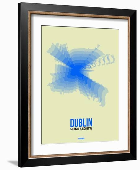 Dublin Radiant Map 1-NaxArt-Framed Art Print
