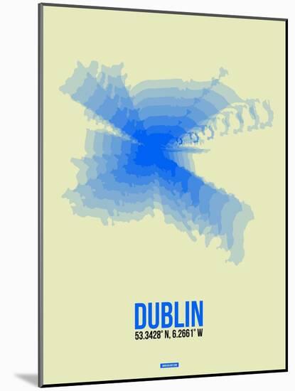 Dublin Radiant Map 1-NaxArt-Mounted Art Print