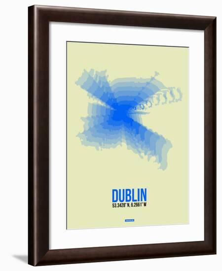 Dublin Radiant Map 1-NaxArt-Framed Art Print