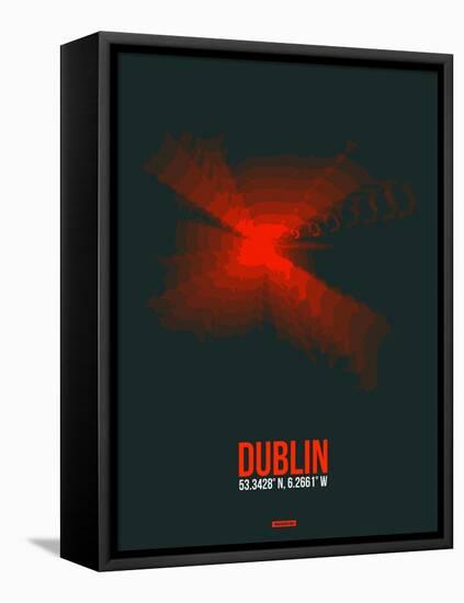 Dublin Radiant Map 3-NaxArt-Framed Stretched Canvas