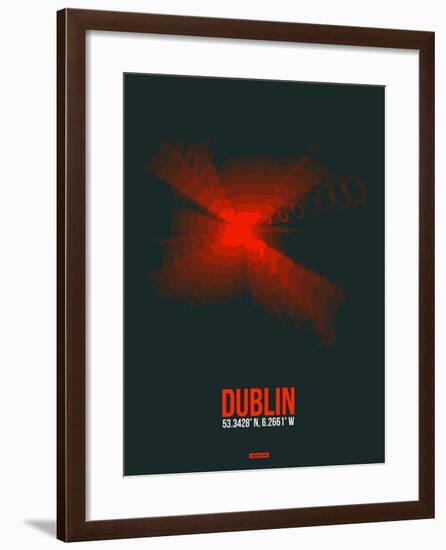 Dublin Radiant Map 3-NaxArt-Framed Art Print