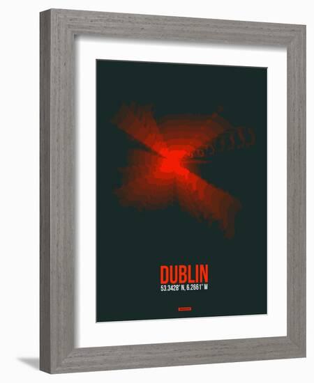 Dublin Radiant Map 3-NaxArt-Framed Art Print